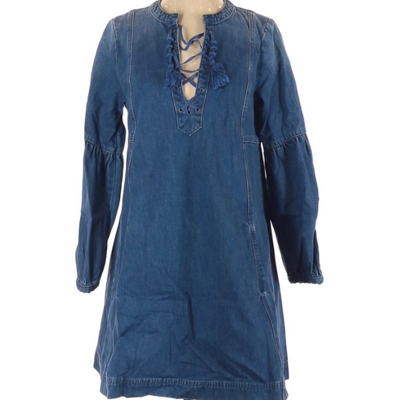 Ulla Johnson denim lace up Dress size 0 - Picture 8 of 9